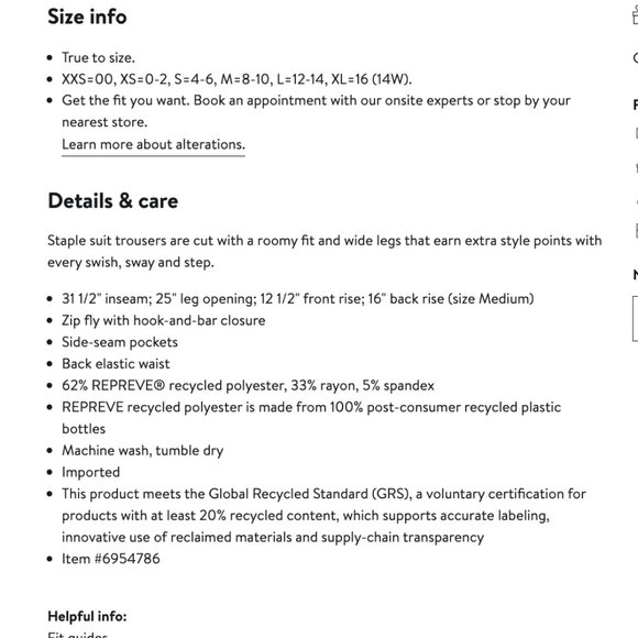 Open Edit Relaxed Waist Wide Leg Trousers in Brown Caribou Size M - Picture 7 of 12